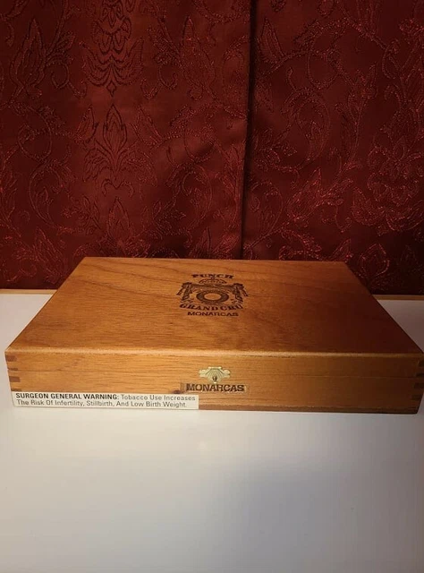 Vintage Punch Grand Cru Monarcas Deluxe Dovetailed Wood 10 Cigar Box 