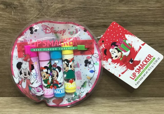 Disney Lip Smacker Christmas Minnie Mouse 4-pcs Lip Balm Set Season's Greetings