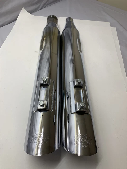 Harley-Davidson Touring M8 Vance & Hines 4" Slip-On Exhaust Mufflers No Baffles