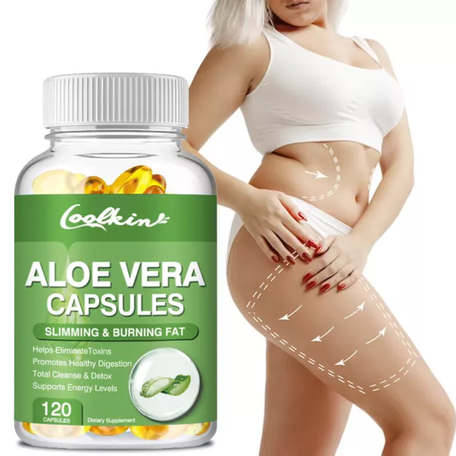 Aloe Vera Capsules - Support Weight Loss, Detoxify The Body, Digestive Health