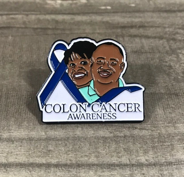 Colon Cancer Awareness Blue Ribbon Lapel Hat Jacket Vest Shirt Backpack Bag Pin