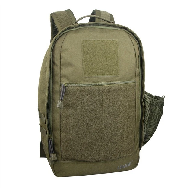 Green Nylon Backpack Padded Tablet Sleeve Bottle Pocket MOLLE & Patch Compatible