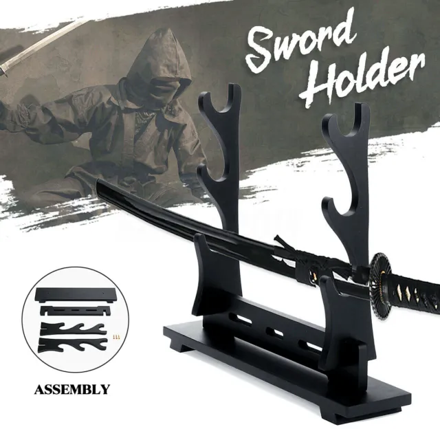 Japanese Samurai Sword Stand Holder Katana Wakizashi Tanto Display Rack 3 Layer