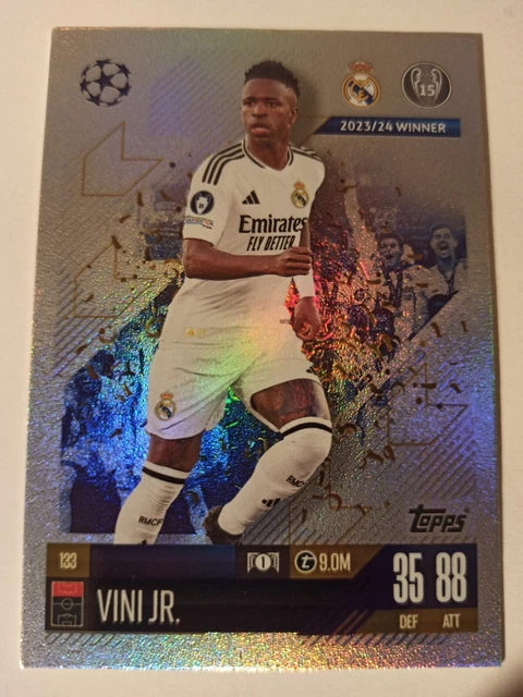 CARTE DE FOOTBALL Vini Jr. UEFA Champions League UCL Scores 2024 TOPPS