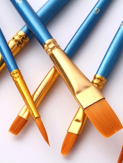 Set 10 Pennelli Per Pittura Acqua Olio Acrilico Di Alta Qualita' 3