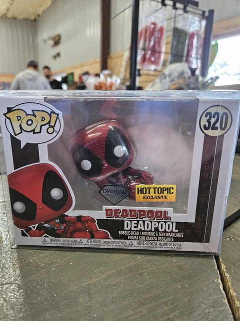Funko Pop Hot Topic Exclusive Diamond Collection Deadpool #320 Vinyl Bobble-Head