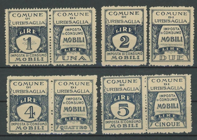 Italy local revenues Urbisaglia MH/MNH 1 fiscal marca da bollo