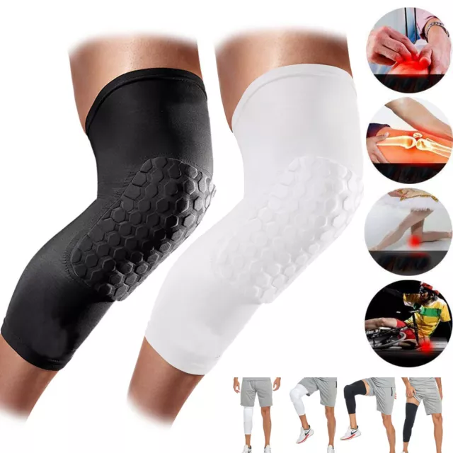 Knee Support Brace Honeycomb Pad Leg Long Sleeve Running Gym Sport Elbow Protect