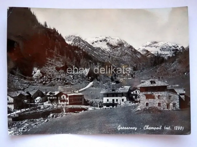 GRESSONEY CHAMPSIL Aosta vecchia cartolina