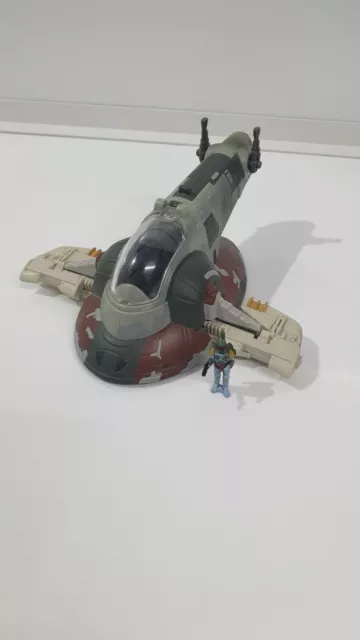 STAR WARS Micro Machines Action Fleet Boba Fett's Slave 1 (Vehicle & Figure)