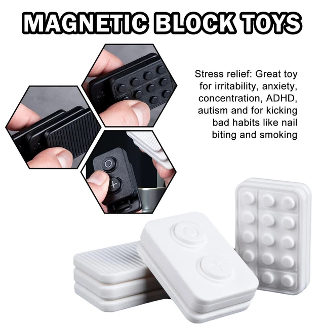Magnetic Fidget Sliders EDC Fidget Push Clickers ABS Adults Desk 7A C0F6.✨ P5Y1