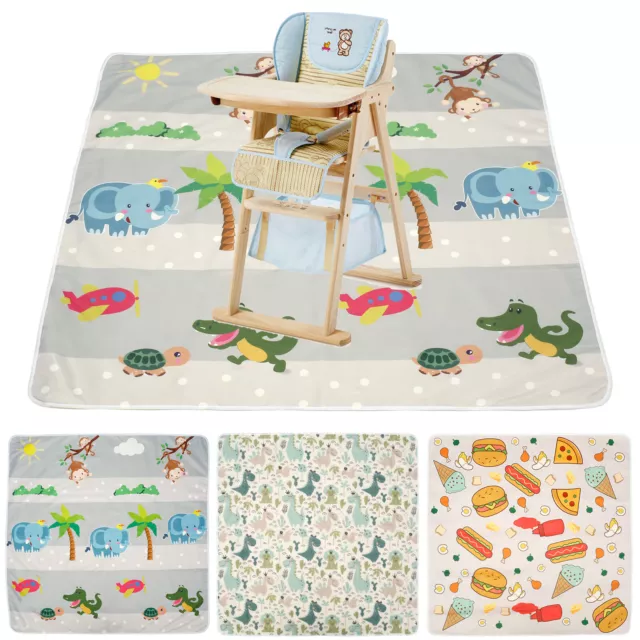 Baby Splash Mat Non-slip High Chair Feeding Mat Waterproof Baby Splat Mat PT