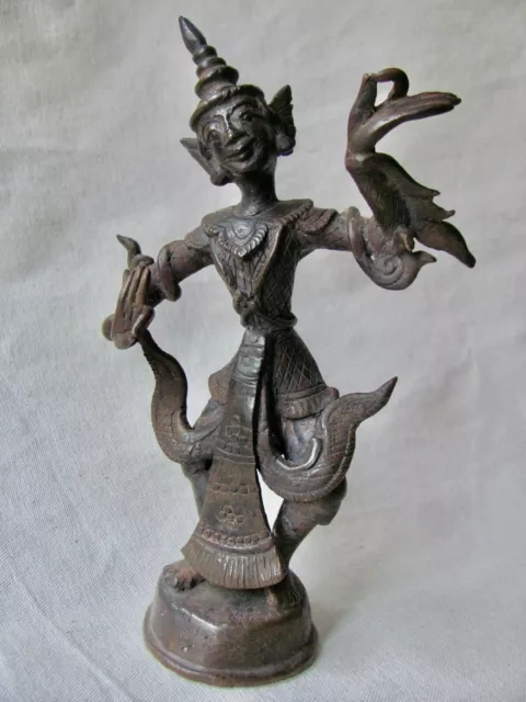 Antique 19C Burmese Bronze Celestial Dancing Figure from Myanmar