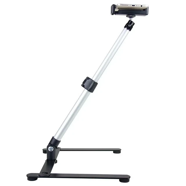Flexible Placement Foldable Overhead Tripod for Desktop and Tabletop Use