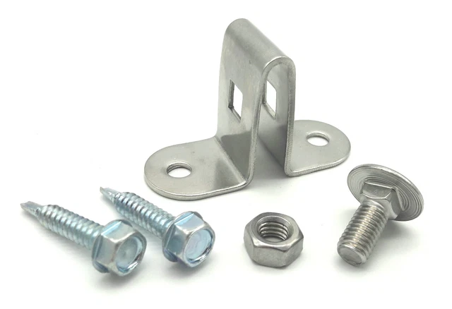 5x U-Bügel Befestigungset Halter Gittermattenhalter Zaun