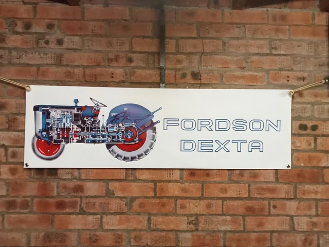 FORDSON DEXTA  TRACTOR   large pvc WORK SHOP BANNER garage man cave show banner