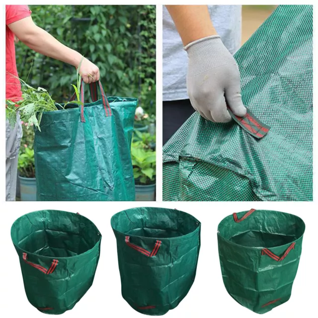 Large Heavy Duty Garden Waste Bag Reusable Refuse Sack for Leaves Grass Bin