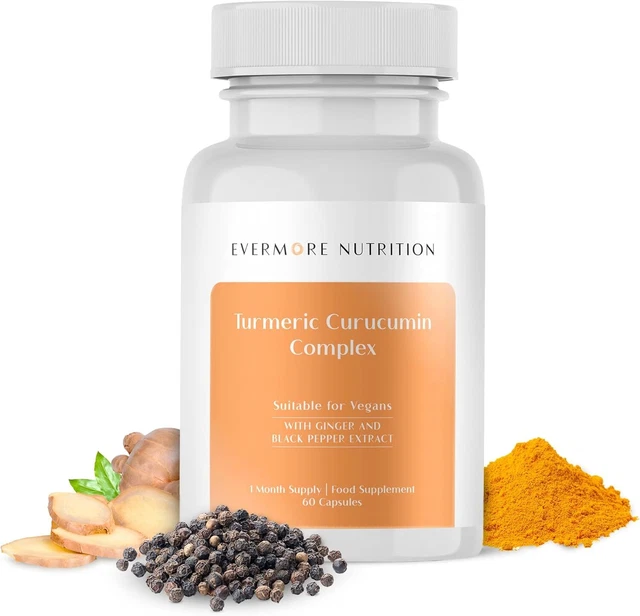 EVERMORE NUTRITION TURMERIC Curcumin Complex Ginger BlackPepper