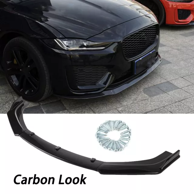 Front Bumper Lip Body Kit Splitter Spoiler Carbon Fiber For Jaguar XJ XF HL