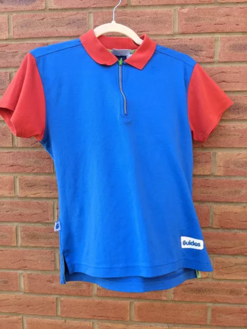 Polo Shirt Guides blu e rossa ragazza taglia 32 pollici