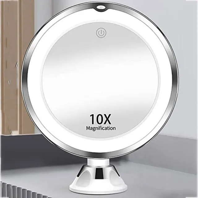 Flexible LED Fill Light 10x Magnification Beauty Mirror  Makeup