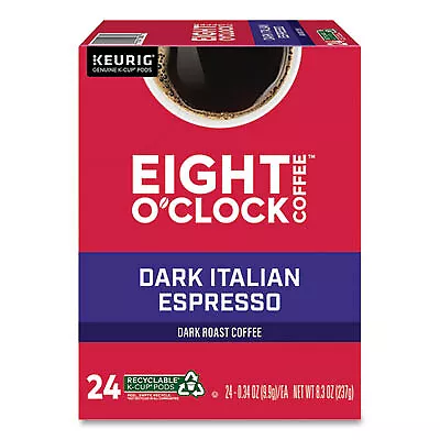 Eight O\'Clock Dark Italian Espresso Coffee K-Cups, 24/Box 6408 KEURIG DR