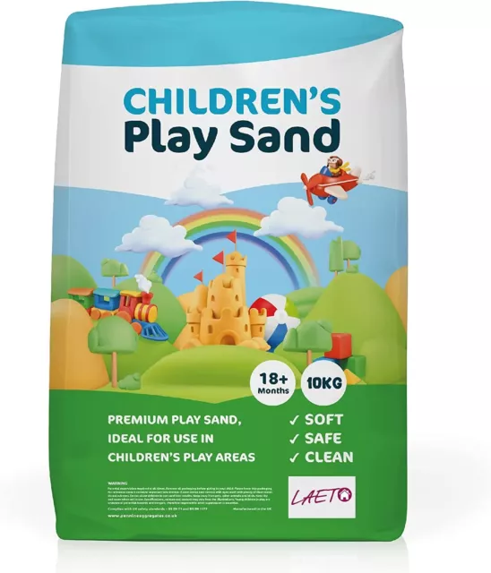 Laeto Summertime Days Childrens Play Sand 10KG Bag For Kids Non Toxic Soft Idea