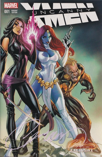 UNCANNY X-MEN #1 (JSC EXCLUSIVE SIGNED BY J. SCOTT CAMPBELL) COMIC BOOK ~ Marvel