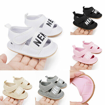 Newborn Baby Boy Girl Pram Shoes Infant Casual Sandals Rubber PreWalker Trainers