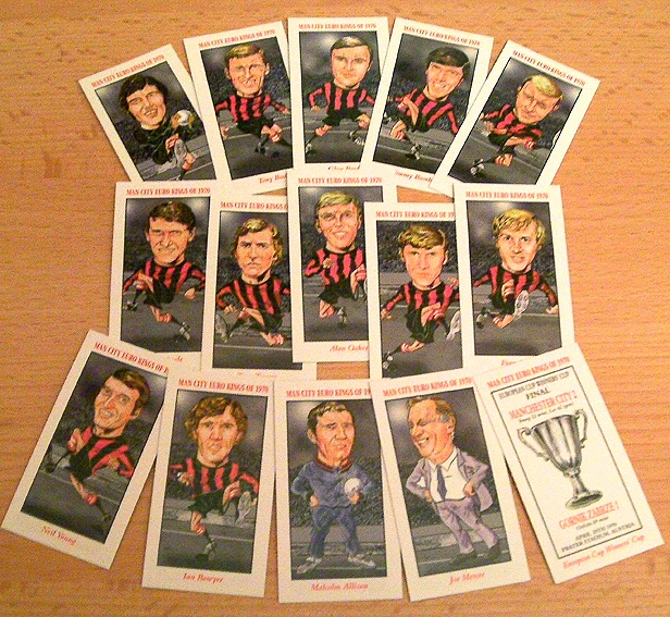 Manchester City Fc Ecwc 1970 Illustriertes Sammlerkarten-Set