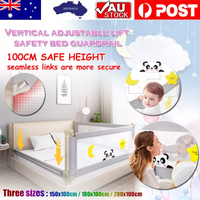 100CM Height Bed Rail/BedRail Adjustable Folding Kids Safety Cot Guard Protecte