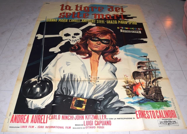 MANIFESTO LA TIGRE Dei Sette Mari Gianna Maria Canale Maria Grazia