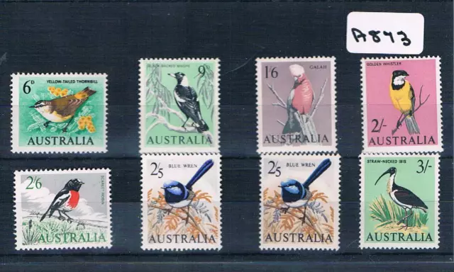 Australian Stamps Birds 8 Values MUH   A873