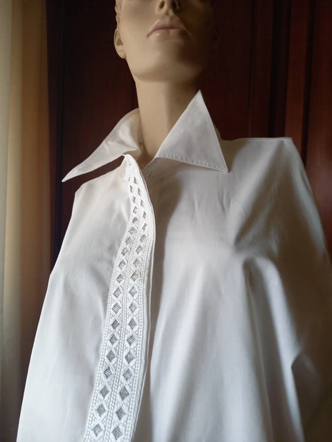 Camicia donna "ELENA MIRÒ" ELEGANTE  disegno Davanti E Maniche Tg 58