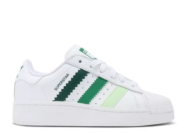 W Adidas Originals Superstar XLG White Collegiate Green IF9121 Shoes Sneakers