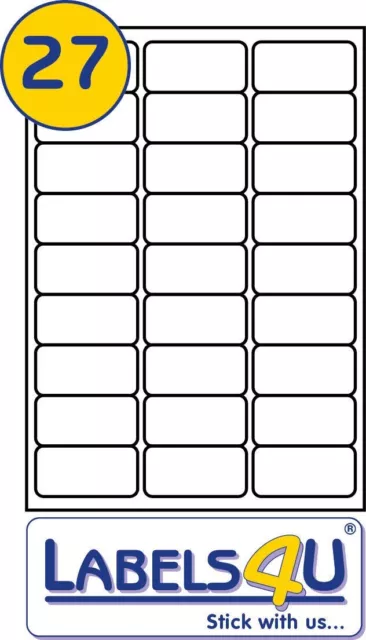 100 Sheets of A4 Labels 27 Labels Per Sheet Size. 63.5x29.6mm FBA