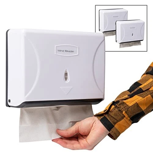 Mind Reader Multifold Paper Towel Dispenser Paper Towel Holder Restroom Wall ...