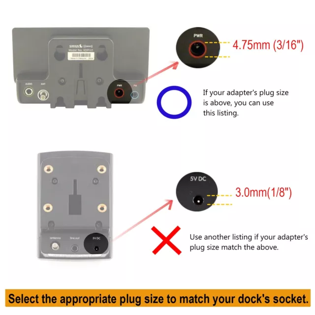 Hardwire Auto Ladegerät Stromkabel für Sirius Starmate 5 PowerConnect SDST5V1 3