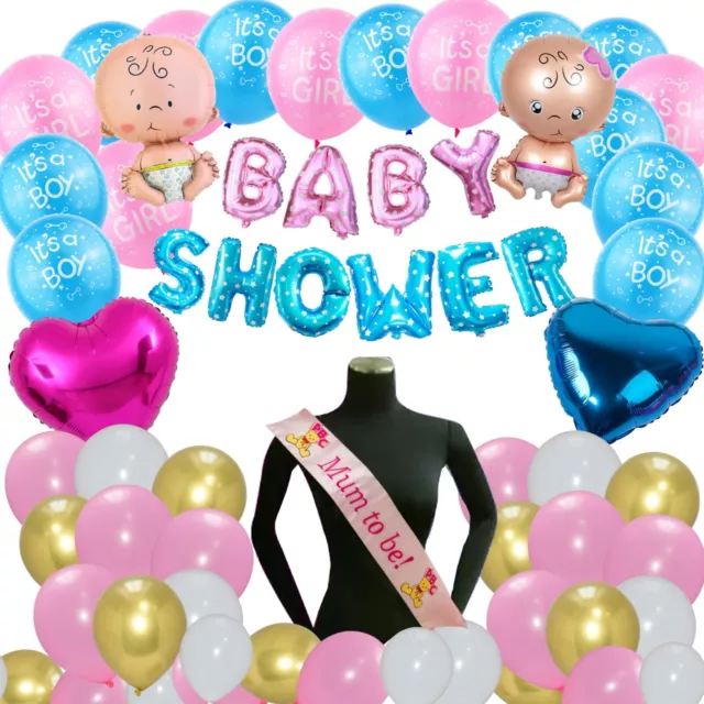 Baby Dusche Party Ballon Bogen Set Geschlecht Reveal Girlande Mädchen Junge Deko 3