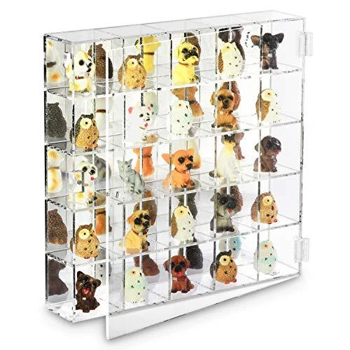 Mountable 25 Compartments Display Case 4) 25 Compartment W/Mirrored Back