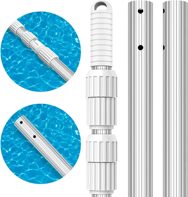 Thickened Telescopic 12 Feet Pool Pole, Upgraded Heavy Duty Aluminum Swimming