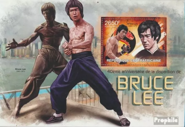 Africa centrale Repubblica Block 1021 (completa. edizione) MNH 2013 Bruce Lee