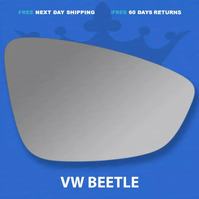 VW Beetle wing door mirror glass 2011-2019 Right side Spherical