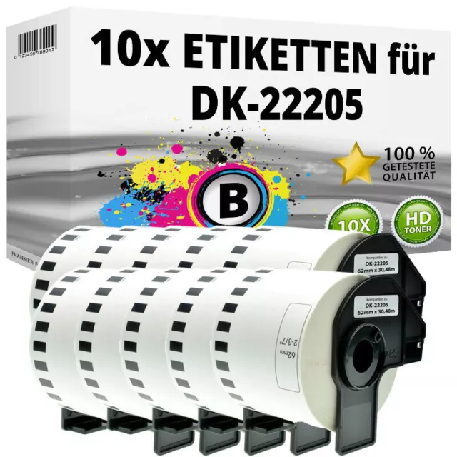 Etiketten für Brother P-Touch QL 1050 1060 500 550 570 650 700 710 720 N BW A NW