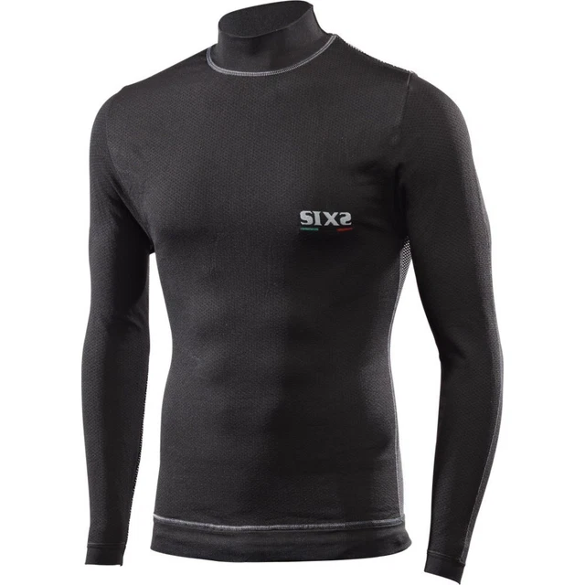 Lupetto Six2 Manica Lunga Windshell Antivento Nera Carbon Taglia M-L