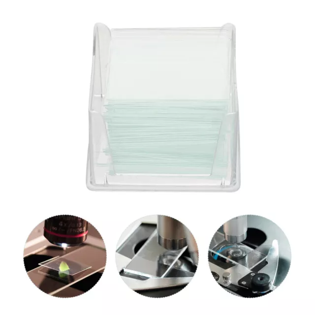 1000 Pcs/10 Microscope Slides with Specimens Cover Slip Glass 3