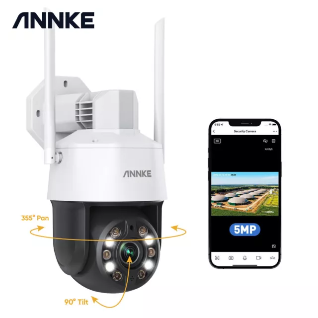 ANNKE 5MP WLAN 360° PTZ Überwachungskamera 20X optischer Zoom Zwei-Wege-Audio