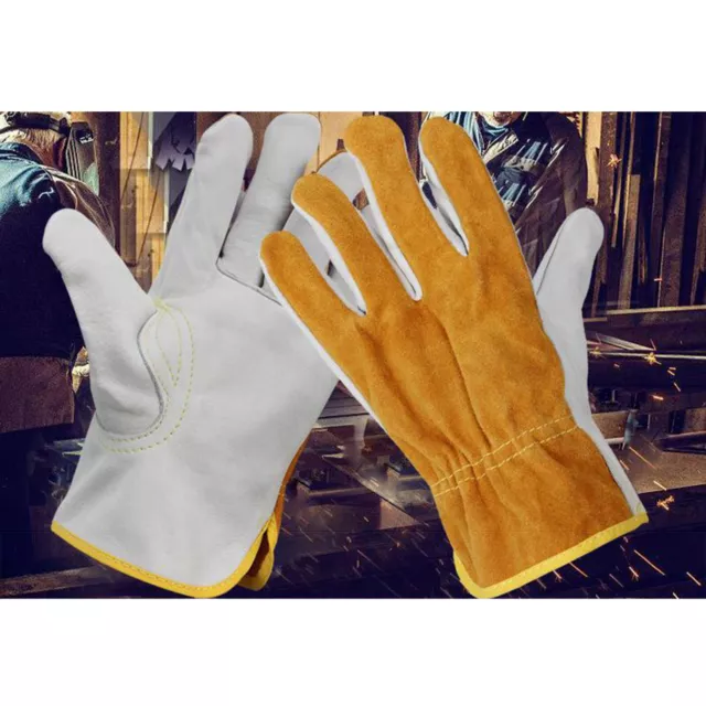 1Pair Welding Gloves Temperature Resistant Fire-Proof   Gloves