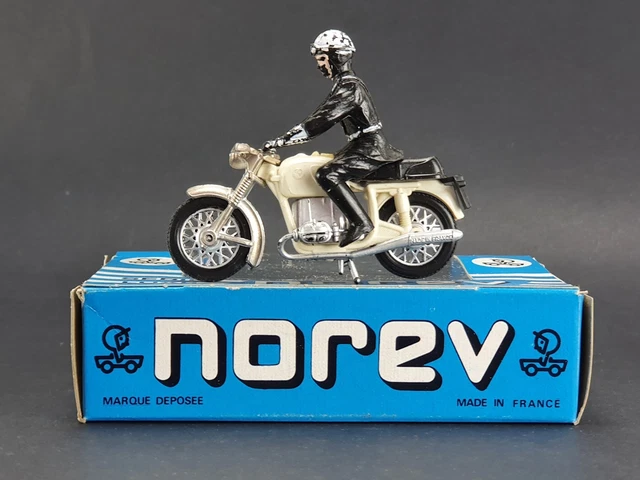 Minialuxe Moto Police Avec Side-car - 1:32 - France - 1965 - RARE
