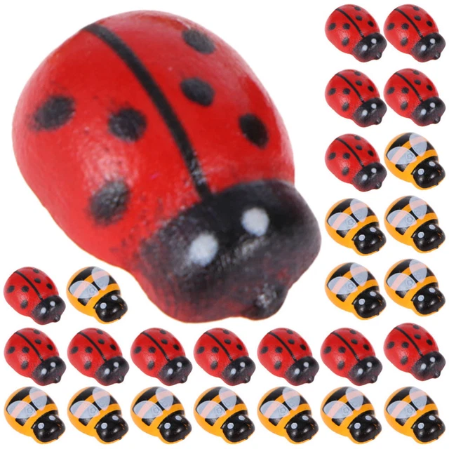 200Pcs Tiny Bienen Marienkäfer Simulierte Marienkäfer Statue Für Decor Garten